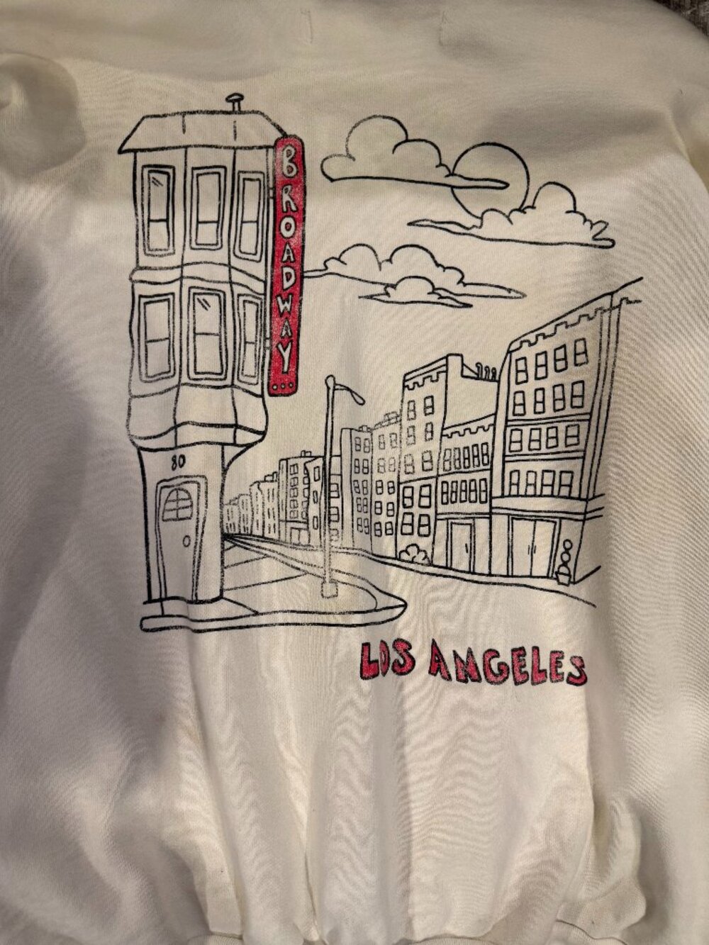 PACSUN - Off-white crewneck sweatshirt - Los Angeles Broadway - SIZE M